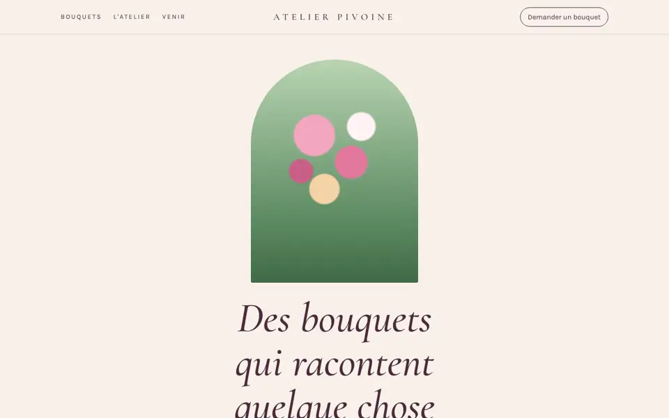 Le site Atelier Pivoine